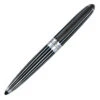 Diplomat Aero Black & Chrome Stripes Rollerball Pen -Office Supplies 12039 StripesBlack zoom