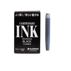 Platinum Fountain Pen Ink Cartridges, 10 Pk, Black