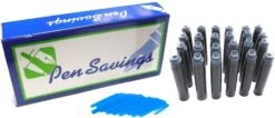 24 Standard International Short Fountain Pen Ink Cartridges, Royal Blue
