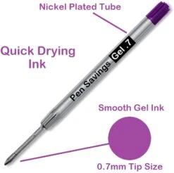 Parker Style Ballpoint Pen Refills, GEL Ink, .7mm, Purple Ink -Office Supplies 61M2yXYGP3L. AC SL1500 30a38440 2915 4981 825b bf30e8aad3e6