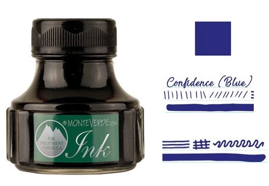 Monteverde 90ml Emotion Fountain Pen Ink Bottle, Confidence Blue 3 Monteverde 90ml Emotion Fountain Pen Ink Bottle, Confidence Blue
