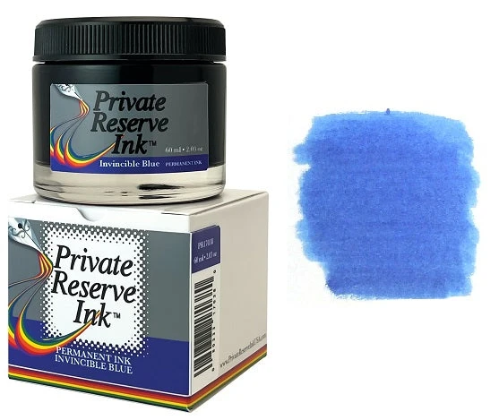 Private Reserve Fountain Pen Ink Bottle, 60ml, Invincible Blue 3 Private Reserve Fountain Pen Ink Bottle, 60ml, Invincible Blue