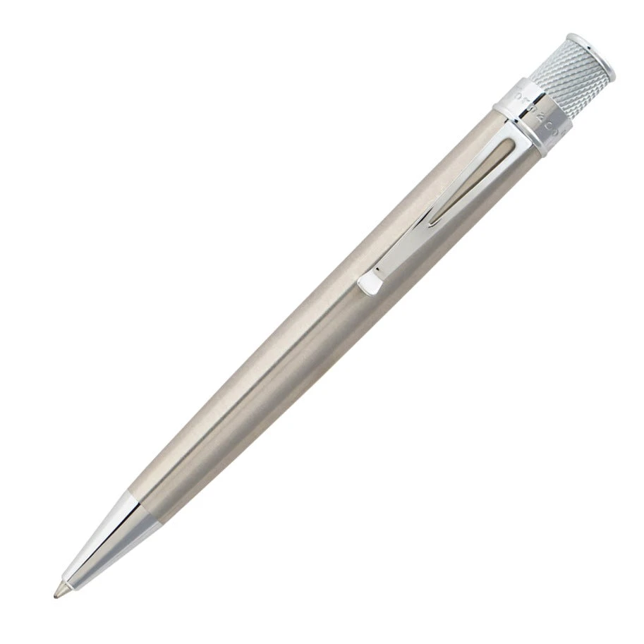 Retro 51 Tornado Classic Rollerball Pen, Stainless Steel Lacquer 3 Retro 51 Tornado Classic Rollerball Pen, Stainless Steel Lacquer
