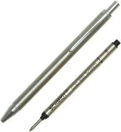 Schmidt Capless Rollerball Pen, Stainless Steel
