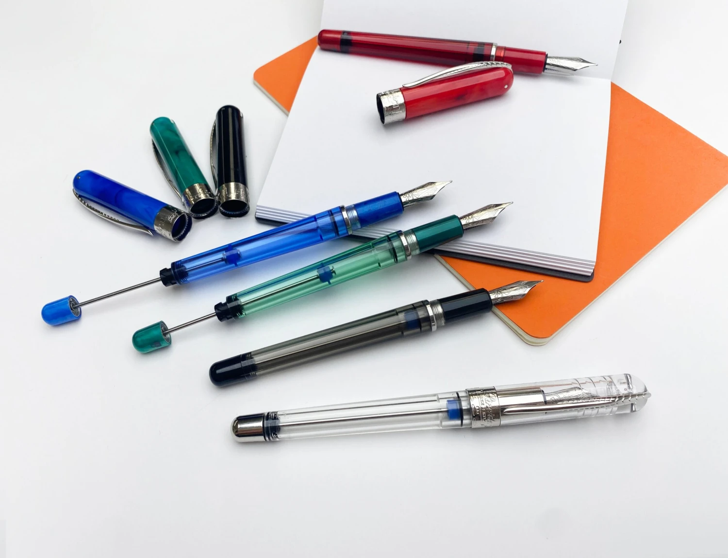 Pineider Avatar Twin Tank Touchdown Fountain Pen, Neptune Blue 5 Pineider Avatar Twin Tank Touchdown Fountain Pen, Neptune Blue - Image 3