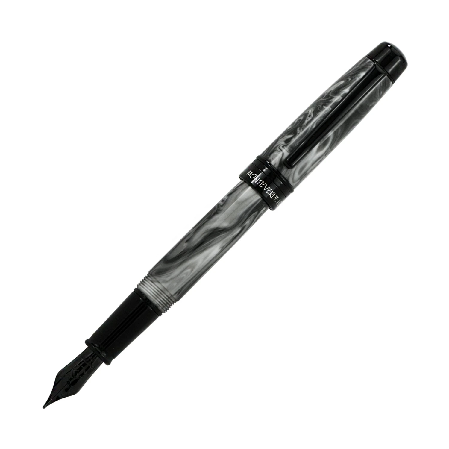 Monteverde Prima Fountain Pen, Grey Swirl 3 Monteverde Prima Fountain Pen, Grey Swirl