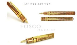Stipula Davinci Fosco Maraini LE Capless Fountain Pen, Red & Gold, Ultra-Fine 14kt Sti-Flex Nib 7 Stipula Davinci Fosco Maraini LE Capless Fountain Pen, Red & Gold, Ultra-Fine 14kt Sti-Flex Nib -Office Supplies fosco side banner