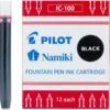 Pilot Namiki Fountain Pen Ink Cartridges, Black, 12pk -Office Supplies pbk