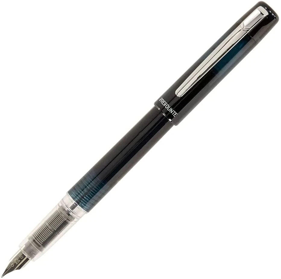 Platinum Prefounte Fountain Pen, Graphite Blue 3 Platinum Prefounte Fountain Pen, Graphite Blue