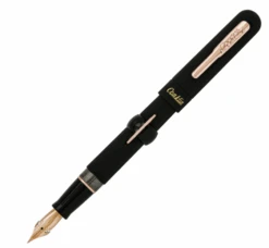 Conklin Mark Twain Limited Edition Crescent Filler Fountain Pen, Superblack/Rosegold